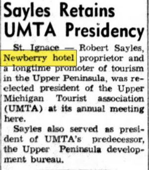 Falls Hotel (Newberry Hotel) - Nov 1969 Article (newer photo)